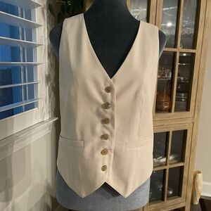 Elegant Cream Button-Up Vest